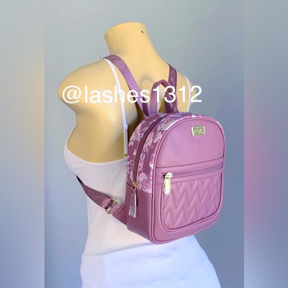 BETSEY JOHNSON Purse Dakota Small Floral Backpack - Purple LBDAKOTA